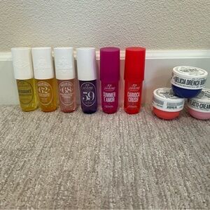 Sol de Janeiro Lip Balm & Gloss Set - Yellow, White, Purple, Pink, Red